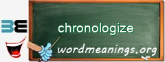 WordMeaning blackboard for chronologize